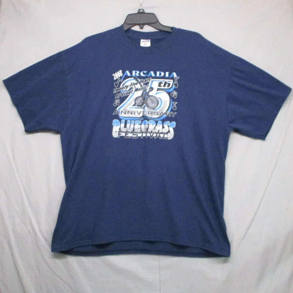 Arcadia 2008 25th ann. Blue Grass Festival Blue Men Size | XL - Picture 1 of 9